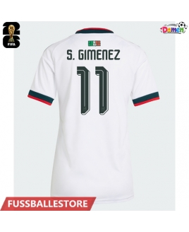 Günstige Mexiko Santiago Gimenez #11 Auswärtstrikot Damen WM 2026 Kurzarm